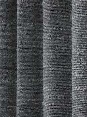 Catherine Lansfield Charcoal Chunky Boucle Thermal Lined Eyelet Curtains - Image 4 of 4