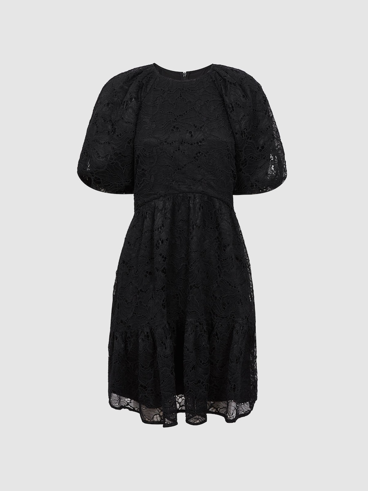 Florere Lace Puff Sleeve Mini Dress - Image 2 of 6