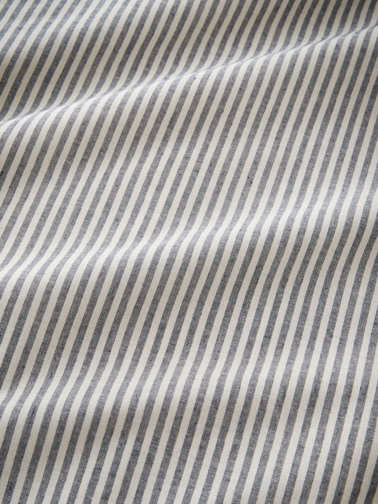 Pineapple Elephant Blue Cotton Rich Narrow Woven Stripe Duvet Cover and Pillowcase Set - Image 4 of 4 Pineapple Elephant Blue Cotton Rich Narrow Woven Stripe Duvet Cover and Pillowcase Set - Image 4 of 4