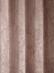Catherine Lansfield Blush Crushed Velvet Lined Eyelet Curtain - Image 3 of 4