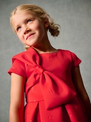 Rouge - Robe Baker by Ted Baker en néo-marine à nœud - Image 1 de 8