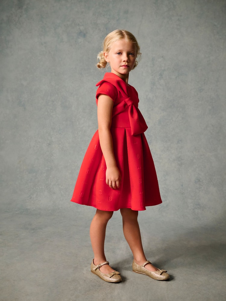 Rouge - Robe Baker by Ted Baker en néo-marine à nœud - Image 2 of 8