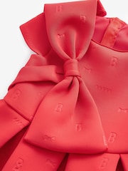 Rouge - Robe Baker by Ted Baker en néo-marine à nœud - Image 6 de 8