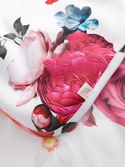 Baker by Ted Baker Cream Floral Print Wrap 100% Cotton Sleepsuit and Bib - Image 6 of 6