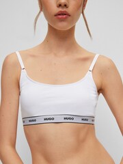 HUGO White Stretch Cotton Bralettes 2 Pack - Image 1 of 5