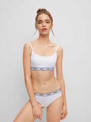 HUGO White Stretch Cotton Bralettes 2 Pack - Image 2 of 5