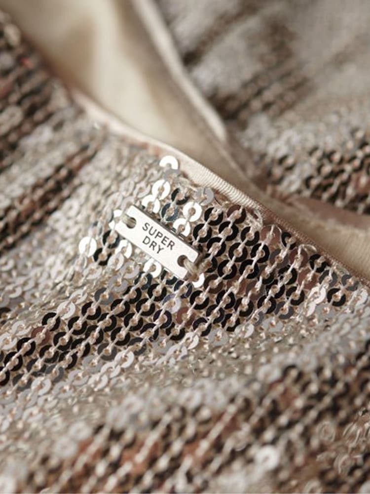 Superdry Silver Sequin Cami Vest Top - Image 5 of 5