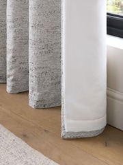 Catherine Lansfield Cream Chunky Boucle Thermal Lined Eyelet Curtains - Image 3 of 4