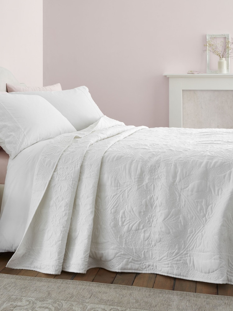 Bianca White Marianne Matelasse Cotton Bedspread - Image 1 of 2 Bianca White Marianne Matelasse Cotton Bedspread - Image 1 of 2