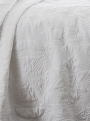 Bianca White Marianne Matelasse Cotton Bedspread - Image 2 of 2