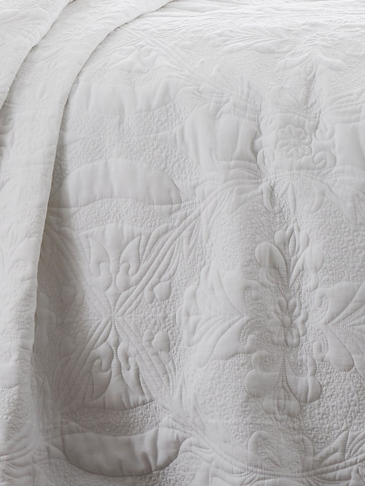 Bianca White Marianne Matelasse Cotton Bedspread - Image 2 of 2 Bianca White Marianne Matelasse Cotton Bedspread - Image 2 of 2
