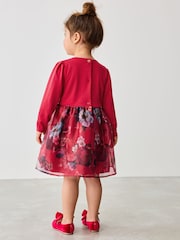 أحمر - فستان بتنورة أورجانزا مزيّن بفيونكة من Baker by Ted Baker - صورة 2 من 9