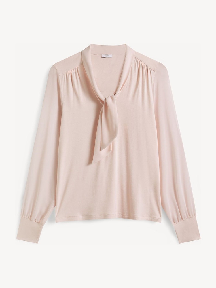 Hobbs Pink Tarini Tie Neck Top - Image 5 of 5