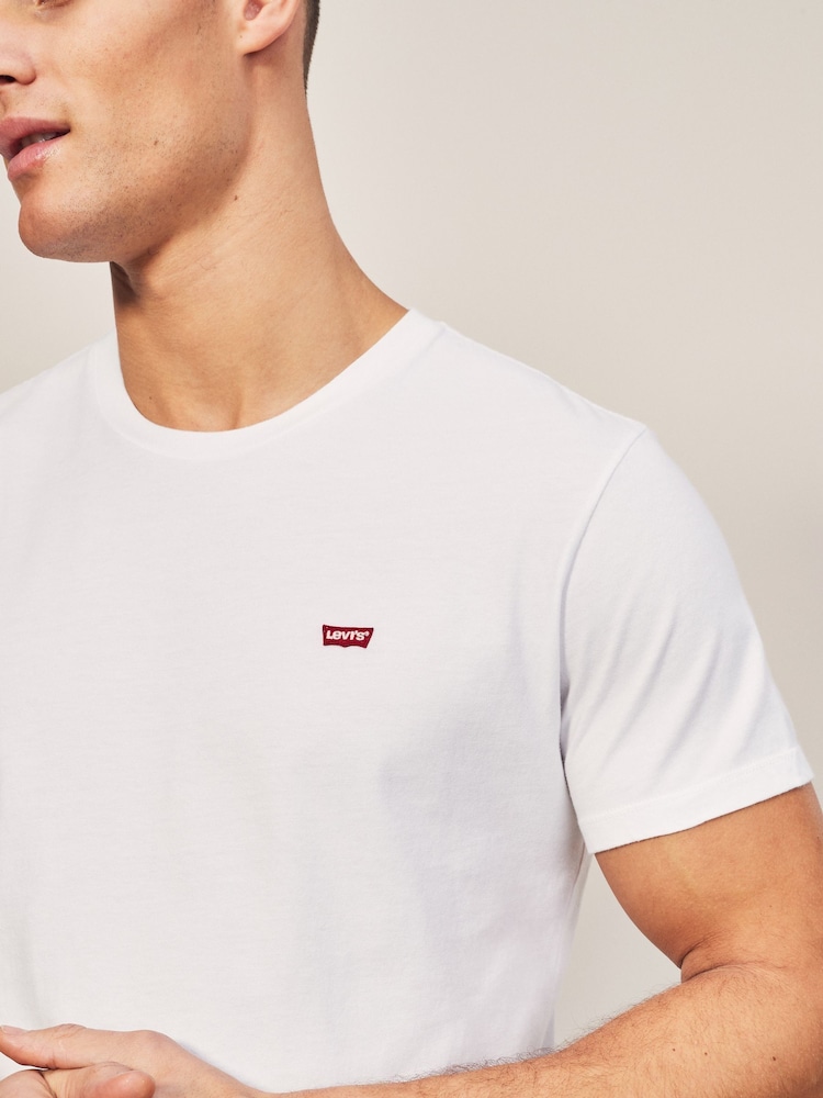 Wit - Levi's® Original Housemark 100% katoenen T-shirt - Image 4 of 7