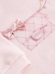 Baker by Ted Baker Pink Bag Graphic Bow Detail Dress - Image 8 of 10
