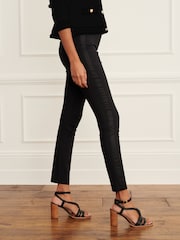 Black Tailored Satin Stripe Slim Trousers - Image 4 of 7
