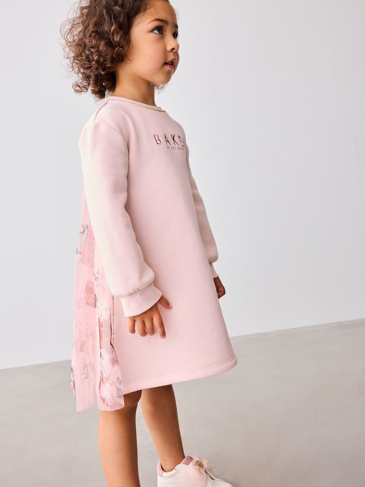 Baker by Ted Baker rožnata tila Back pulover obleka - Slika 1 iz 9
