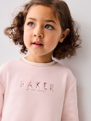 Baker by Ted Baker rožnata tila Back pulover obleka - Slika 3 iz 9
