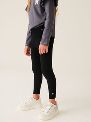 Mint Velvet Black Rib Leggings - Image 1 of 10