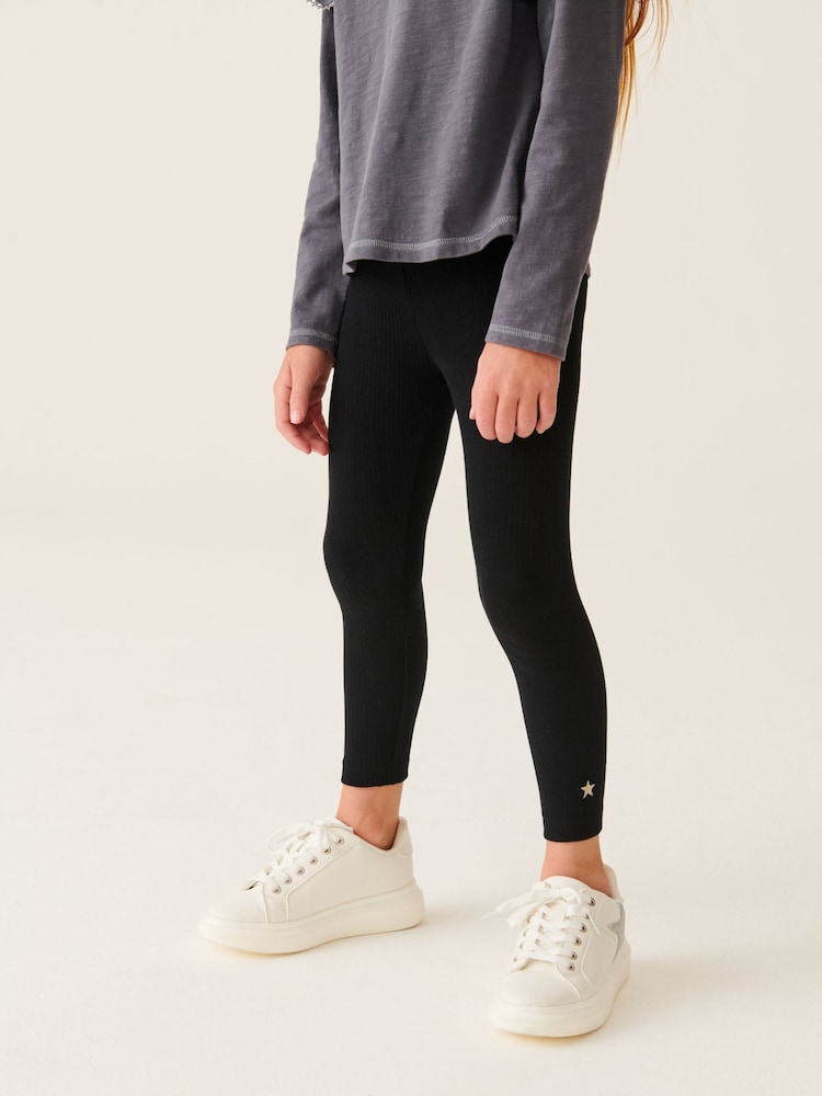 Mint Velvet Black Rib Leggings - Image 2 of 10 Mint Velvet Black Rib Leggings - Image 2 of 10