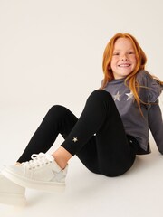 Mint Velvet Black Rib Leggings - Image 4 of 10