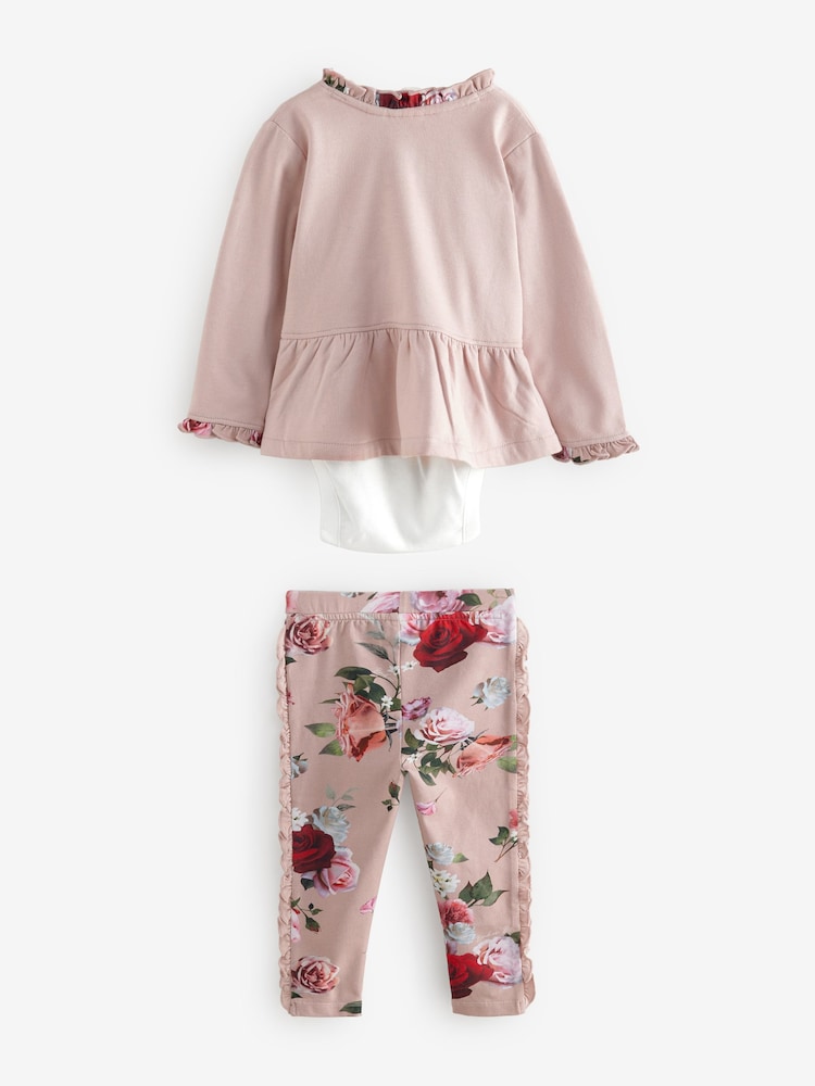 Baker by Ted Baker 4 Piece Lilac Purple Frill Floral Set - Image 2 of 7