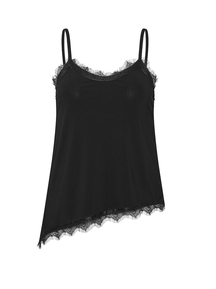 PixieGirl Petite Black Lace Trim Camisoles - Image 5 of 5
