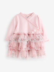Baker by Ted Baker Pink Wrap Tulle Dress - Image 1 of 7