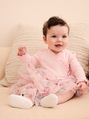 Baker by Ted Baker Pink Wrap Tulle Dress - Image 2 of 7