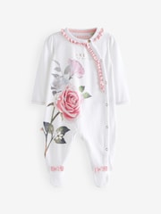 Baker by Ted Baker 2 Piece 100% Cotton Printed Sleepsuit & Hat Set - Image 2 of 6