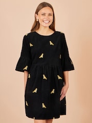 Yumi Leopard кестеленген баумен тігілген туника көйлегі - 5суретінің 4 суреті