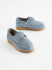Blue Woven Loafers - Image 1 of 5
