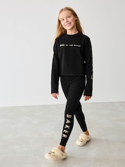 Set de pijamale Baker by Ted Baker cu imprimeu logo negru pe spate - Imaginea 1 din 9