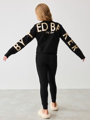 Set de pijamale Baker by Ted Baker cu imprimeu logo negru pe spate - Imaginea 2 din 9
