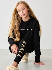 Set de pijamale Baker by Ted Baker cu imprimeu logo negru pe spate - Imaginea 3 din 9