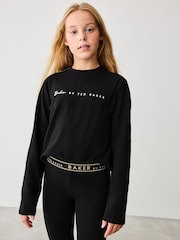 Set de pijamale Baker by Ted Baker cu imprimeu logo negru pe spate - Imaginea 4 din 9