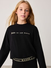 Set de pijamale Baker by Ted Baker cu imprimeu logo negru pe spate - Imaginea 5 din 9