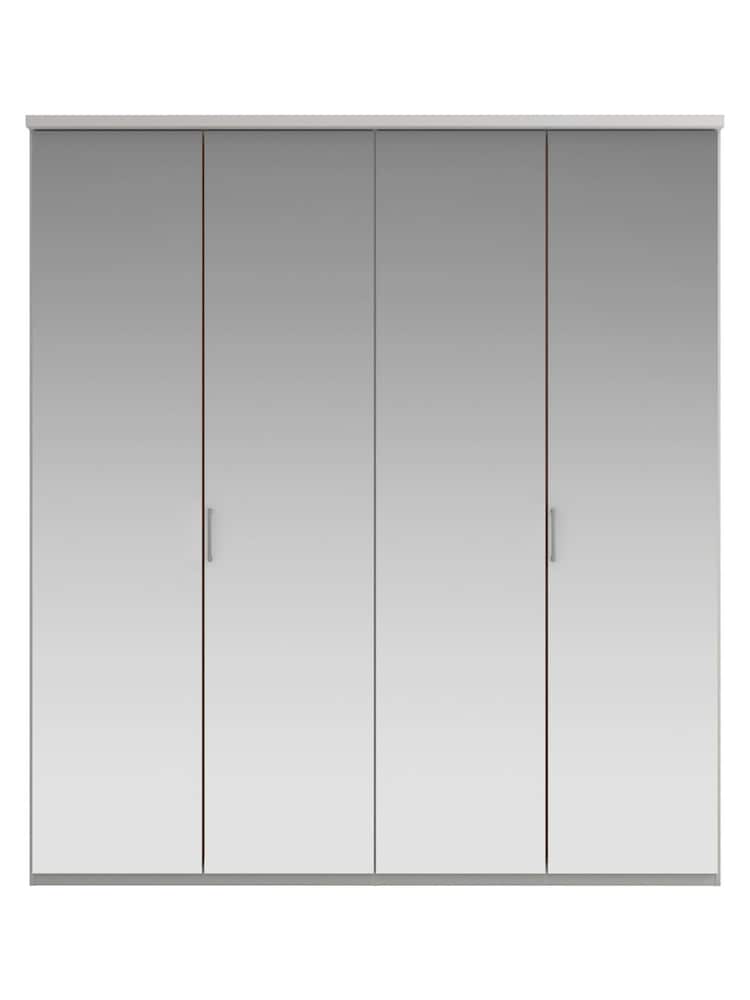 Wiemann Peyton Grey Mirror Semi Fitted 4 Door Wardrobe - Image 2 of 4