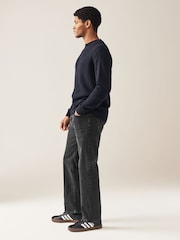 Black Single Straight Fit Classic Stretch Jeans - Image 4 of 10