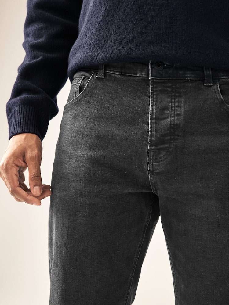 Noir - Lit 1 place - Straight Fit Classic Jeans extensibles - Image 5 of 10