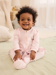 Baker by Ted Baker 2 Piece 100% Cotton Printed Sleepsuit & Hat Set - Image 1 of 14
