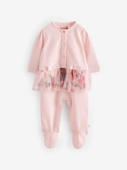 Baker by Ted Baker 2 Piece 100% Cotton Printed Sleepsuit & Hat Set - Image 10 of 14