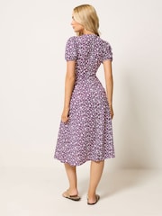 M&Co Red Midi Wrap Dress - Image 3 of 5