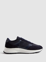 Unseen Suede Leather Plemont Trainers - Image 1 of 5