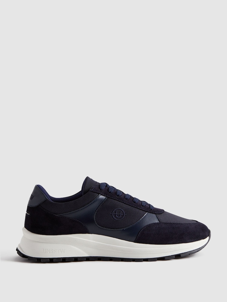 Unseen Suede Leather Plemont Trainers - Image 1 of 5
