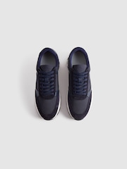 Unseen Suede Leather Plemont Trainers - Image 3 of 5