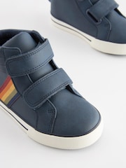 Navy Blue Spike Wide Fit (G) Warm Lined Touch Fastening Boots - Image 5 of 6