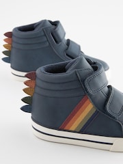 Navy Blue Spike Wide Fit (G) Warm Lined Touch Fastening Boots - Image 6 of 6