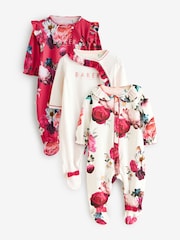 Baker by Ted Baker 100% Cotton Sleepsuits 3 Pack - Image 1 of 7