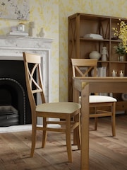 Laura Ashley Set of 2 Honey Gold Balmoral Dining Chairs - Image 1 of 4